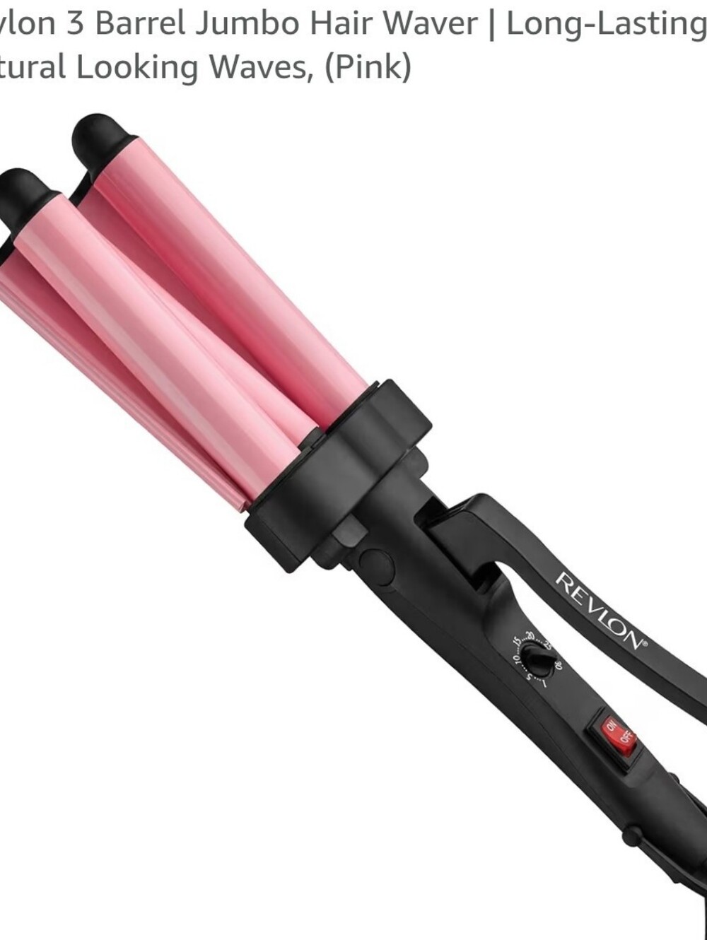Revlon 3 Barrel Jumbo Hair Waver- Pink